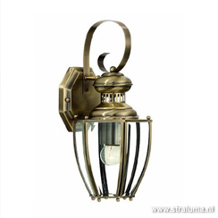 Klassieke wandlamp lantaarn brons