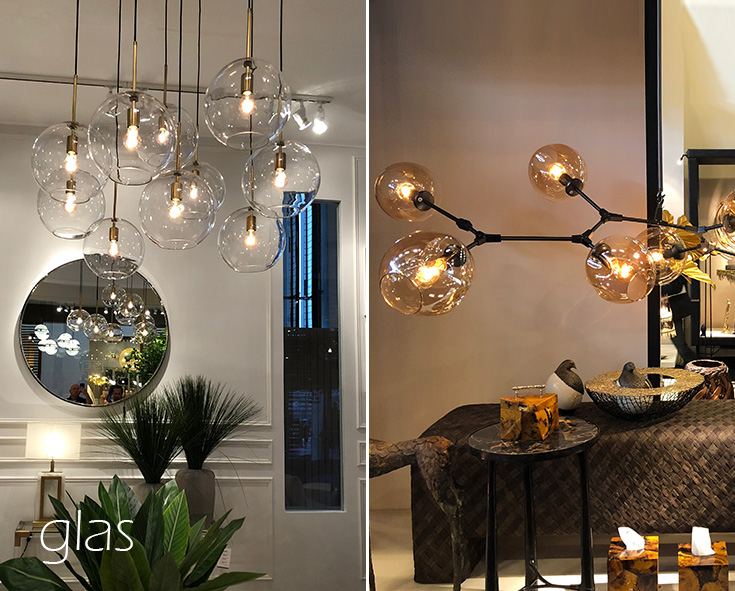 glazen lampen Interieur en verlichtingstrends 2019