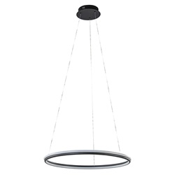 Zwarte hanglamp ring 60 cm met geïntegreerd LED