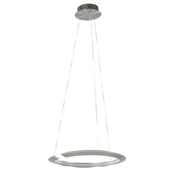 Moderne hanglamp nikkel met geïntegreerd LED