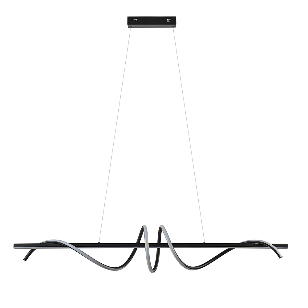 Hanglamp LED krul zwart