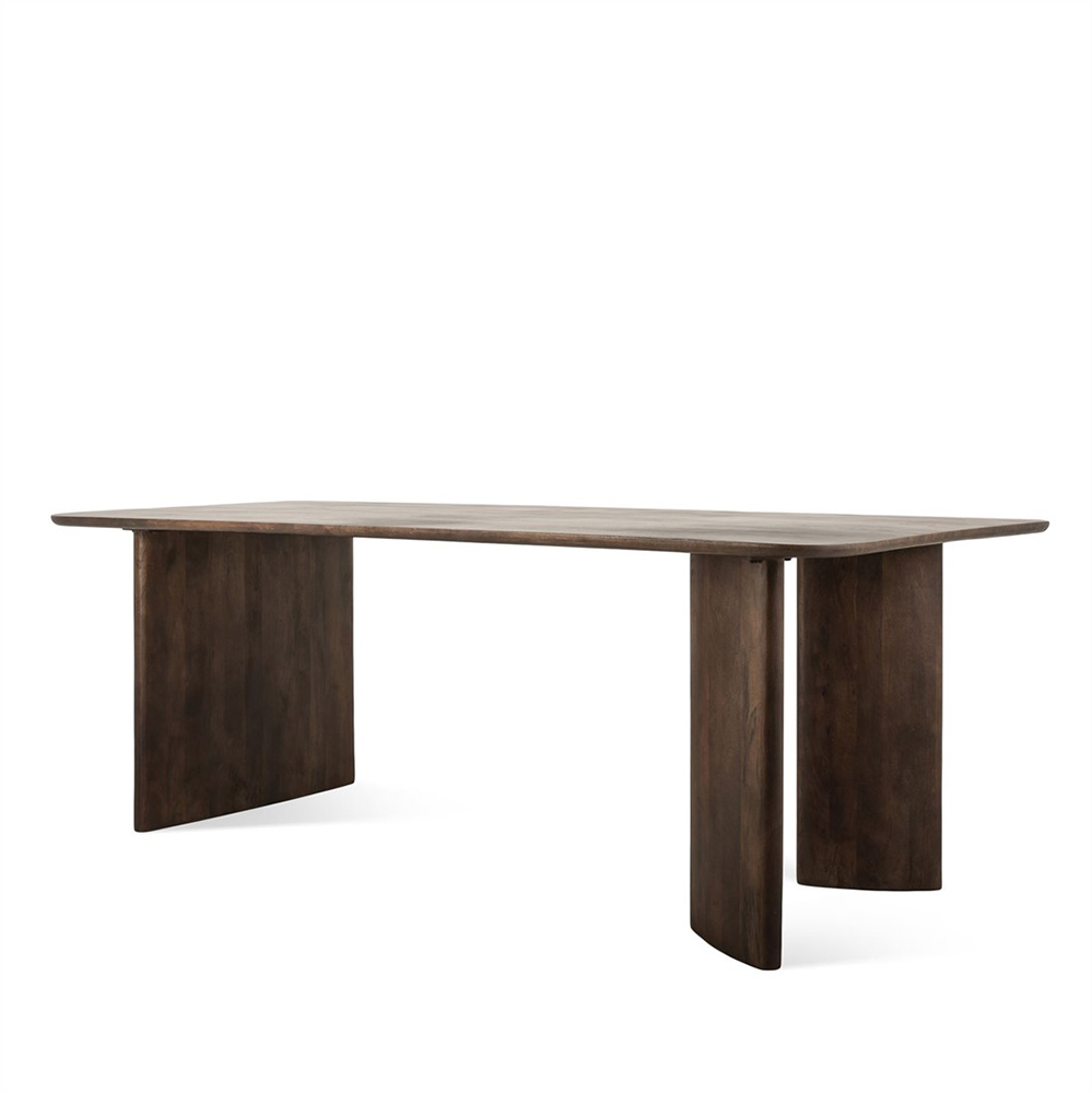 Eetkamertafel Jade - Mangohout, Walnootbruin