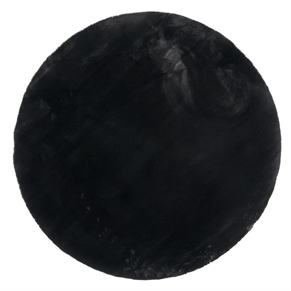 Vloerkleed rond zwart Ø200 cm