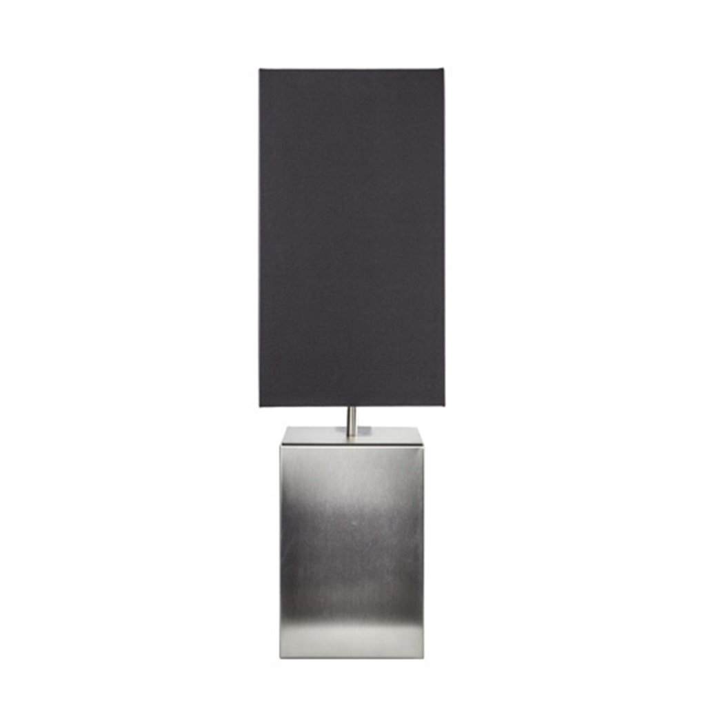 Moderne RVS tafellamp vierkant kleur zwart
