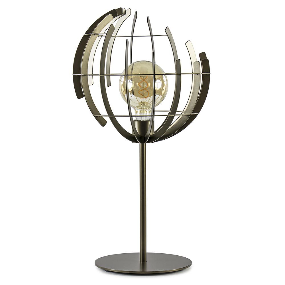 Metalen tafellamp Terra met oud messing afwerking