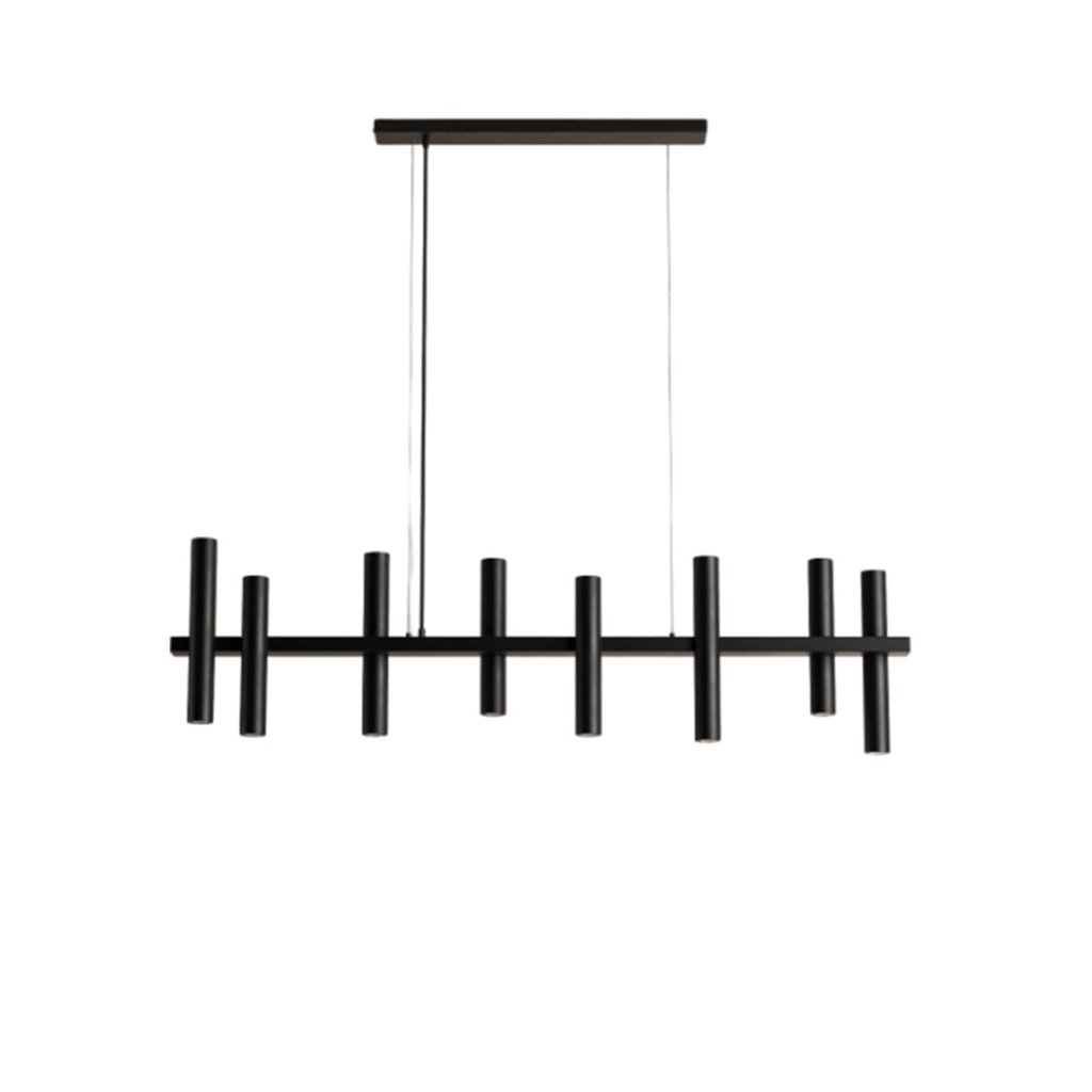 Ztahl hanglamp platinum 8 lichtpunten cilinder op balk