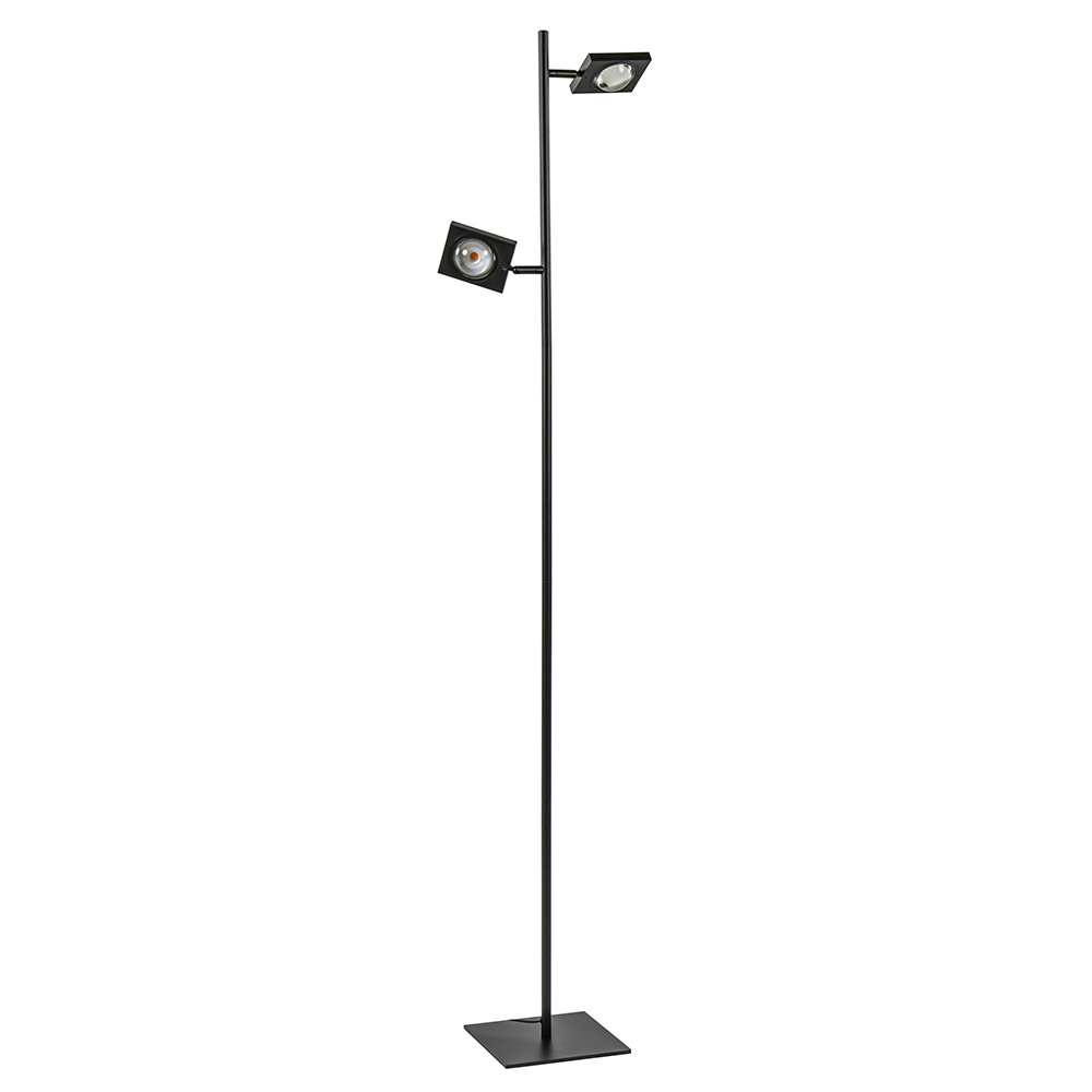 3-Standen dimbare LED vloerlamp zwart