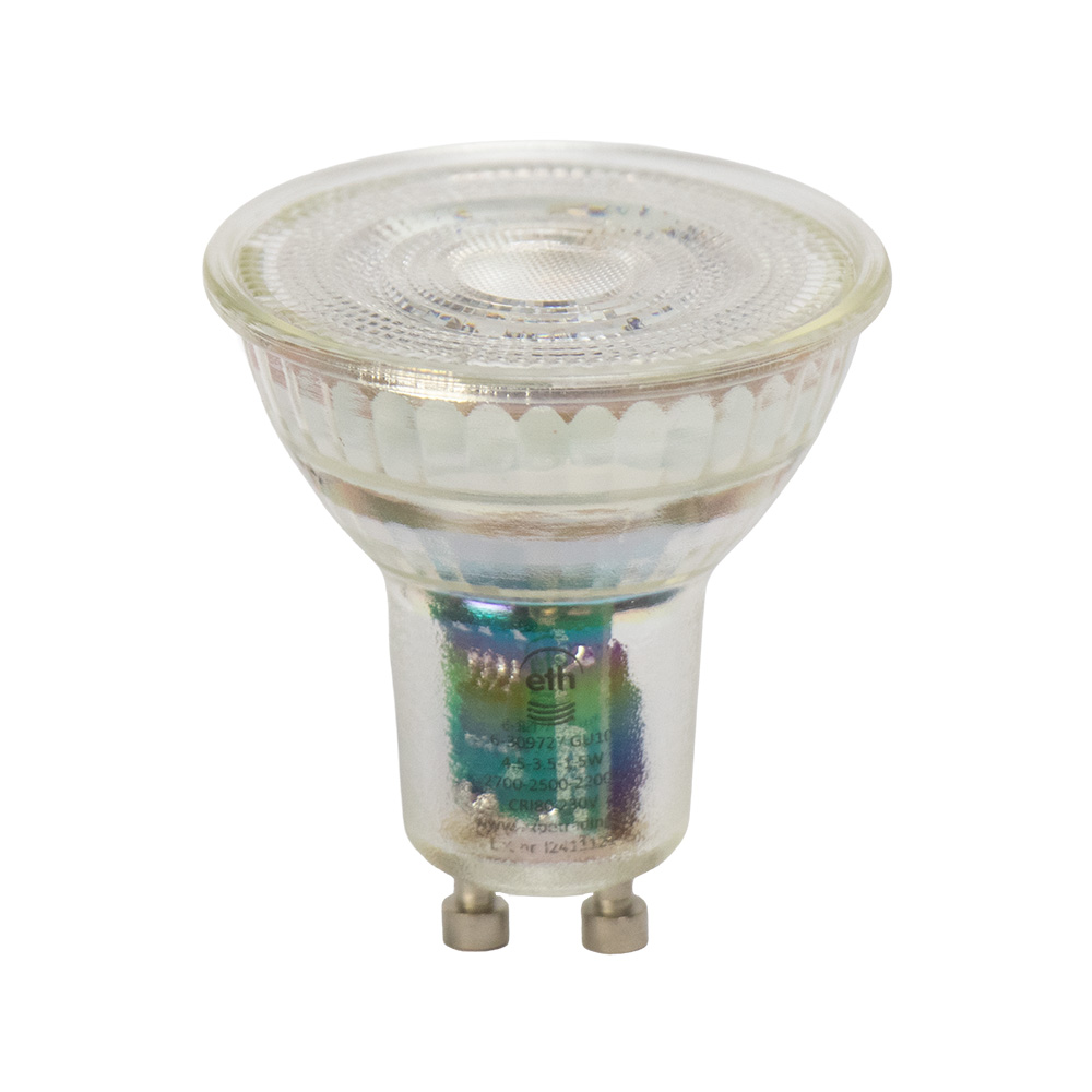 ETH Sceneswitch + Memory GU10 led 4.5W/50W 2700k/2500k/2200k 3 standen dimb 50w-25w-10w 400LM CRI80 230v