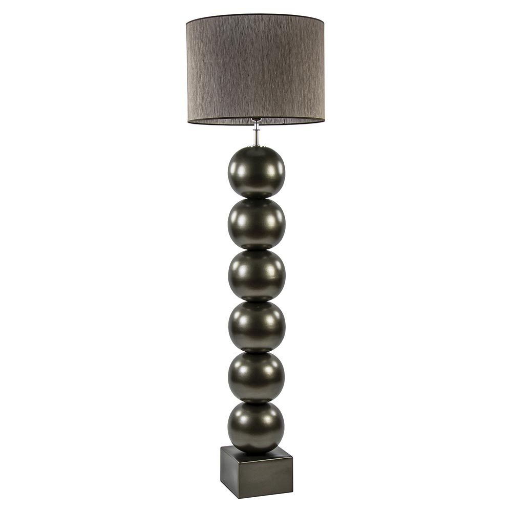 Brons/bruine vloerlamp inclusief ronde kap 50 cm