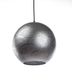 Decoratieve oosterse hanglamp zilver