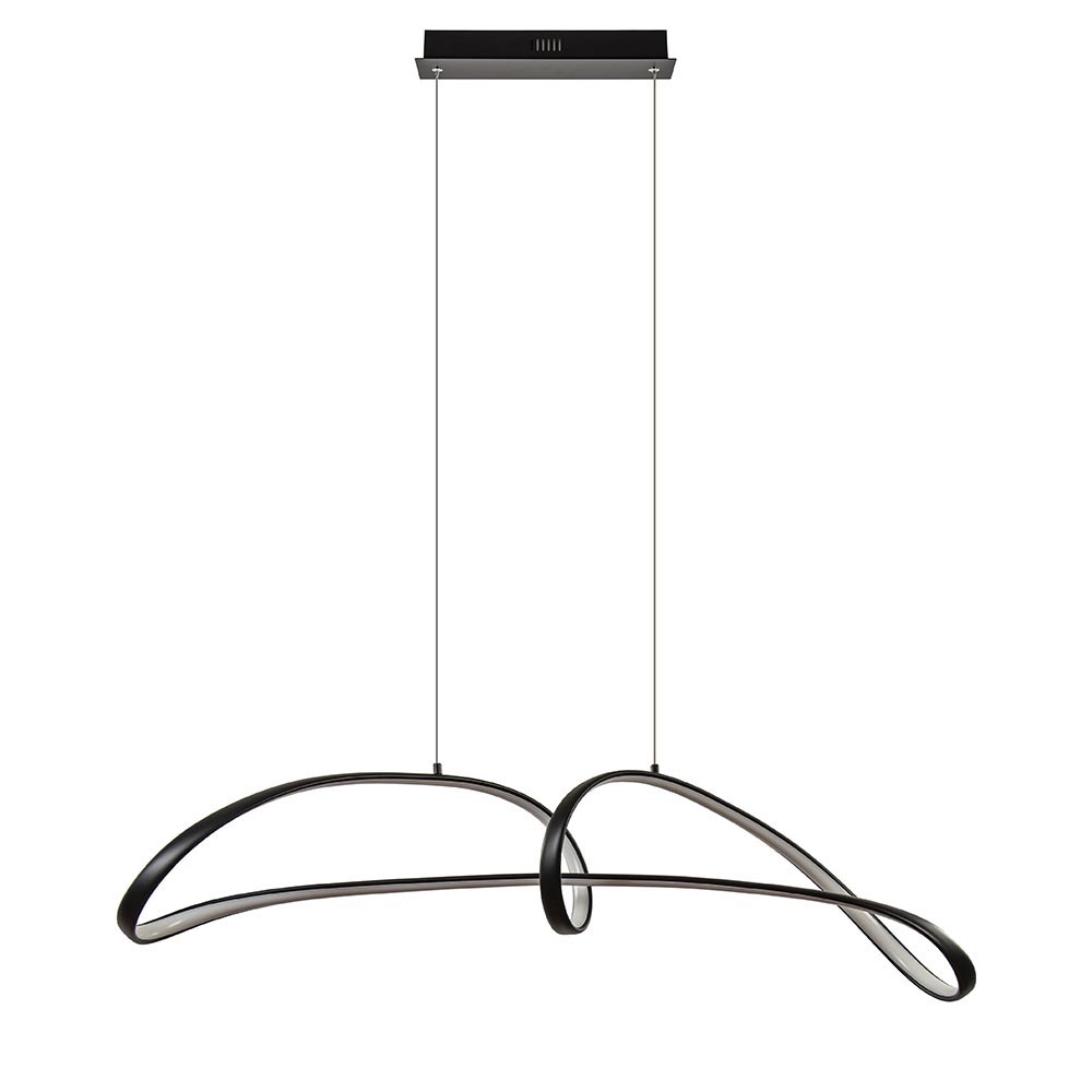 Kosciuszko etiquette Distilleren Moderne LED hanglamp dimbaar in 3 stappen zwart | Straluma