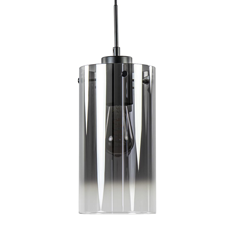 telefoon risico Pelgrim Smoke glazen hanglamp cilinder met verloop | Straluma