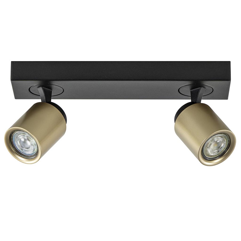 Plafondspot Razza 2L zwart/goud