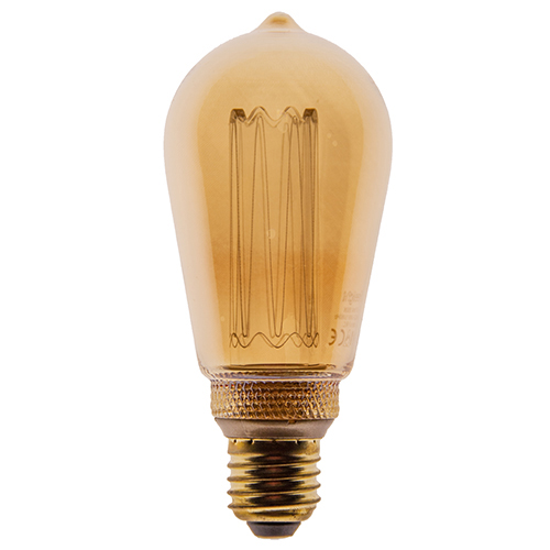 LED edison gold 6,4cm 4,3W 2200K 3 standen memory