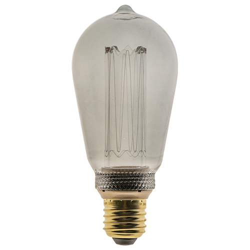 LED edison smoke 6,4cm 4,3W 2200K 3 standen memory