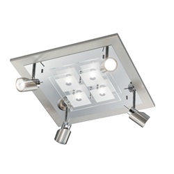 Design plafondlamp spots nikkel chroom