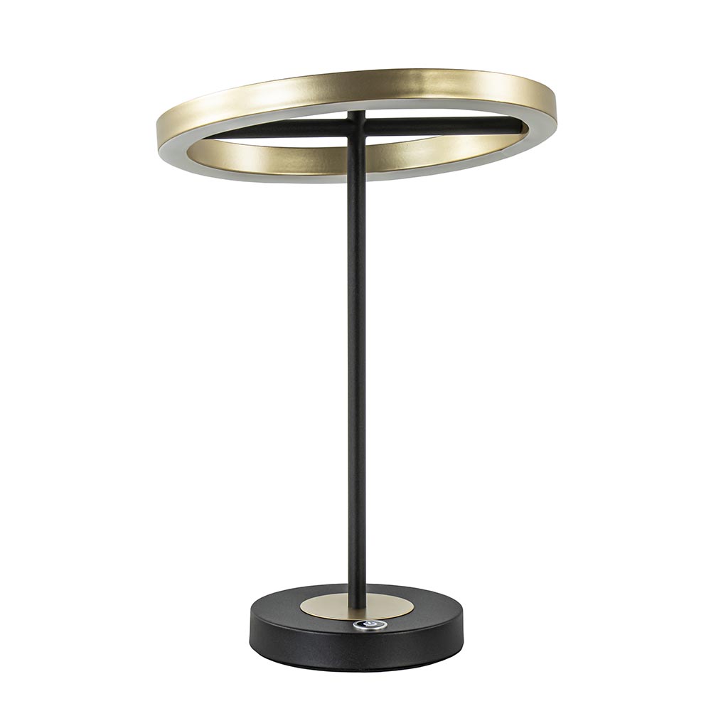 Moderne LED tafellamp zwart/goud dimbaar