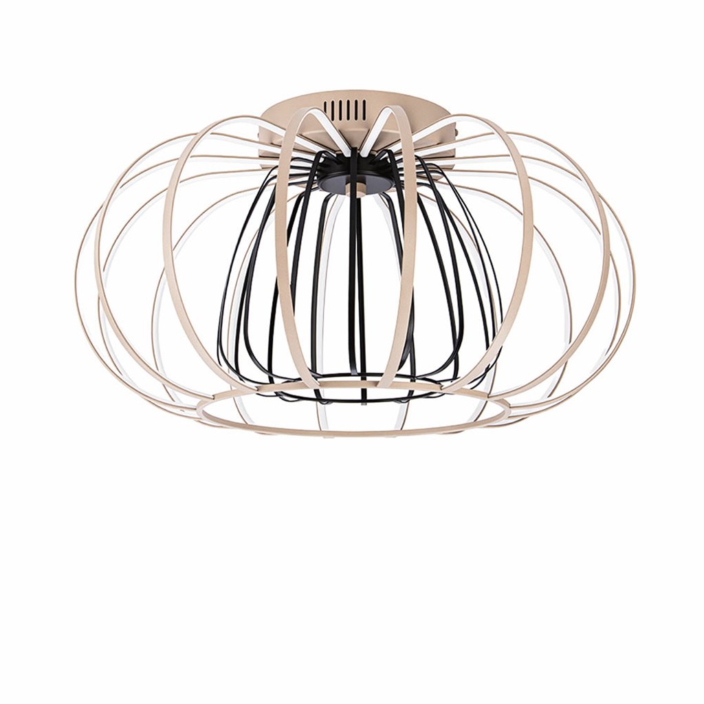 Moderne scandi plafondlamp in zand/zwart