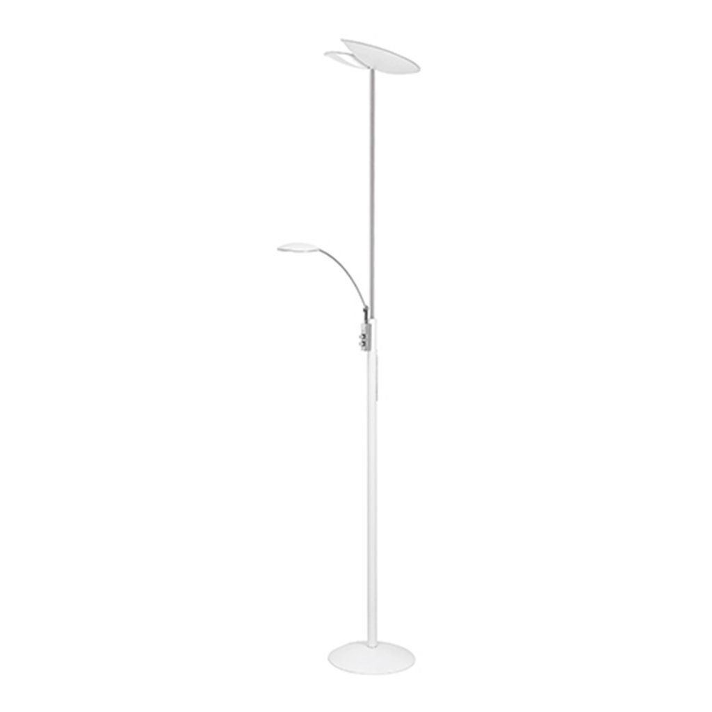 Vloerlamp uplighter LED leesarm wit
