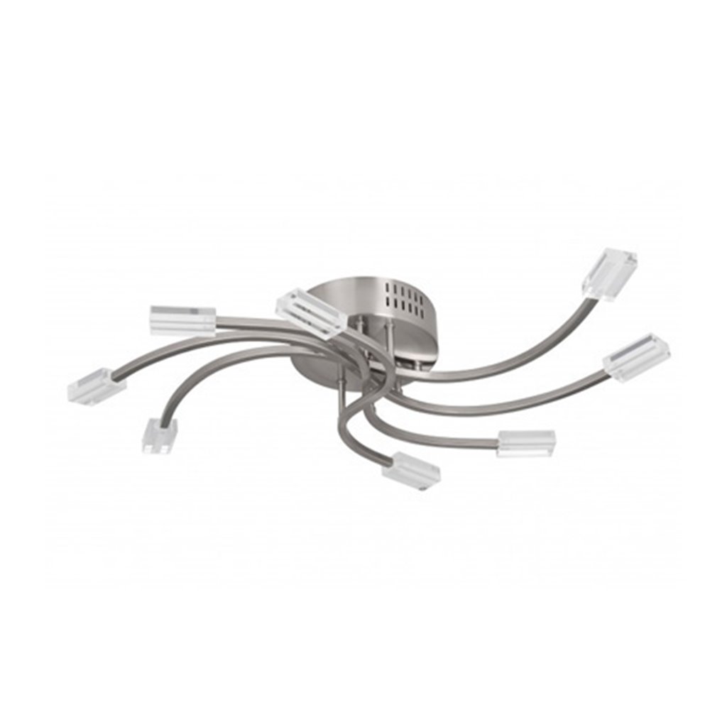 Moderne stalen plafondlamp glas keuken