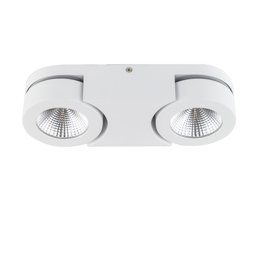 Witte LED plafondspot 2-lichts | Straluma