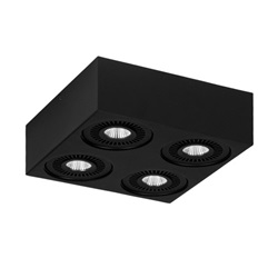 Plafondspot Eye box 4L zwart 3000k