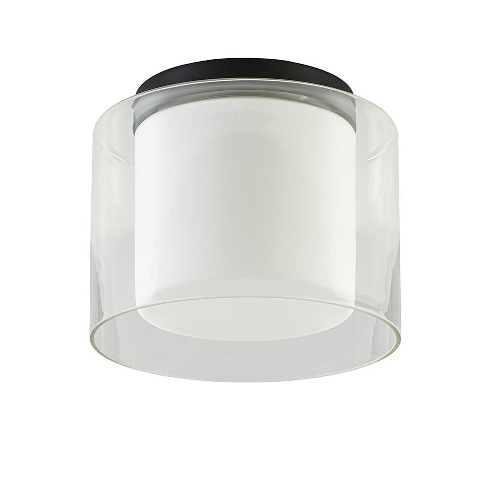 Mevrouw leveren Rationeel Badkamer plafondlamp helder met opaal glas IP44 | Straluma