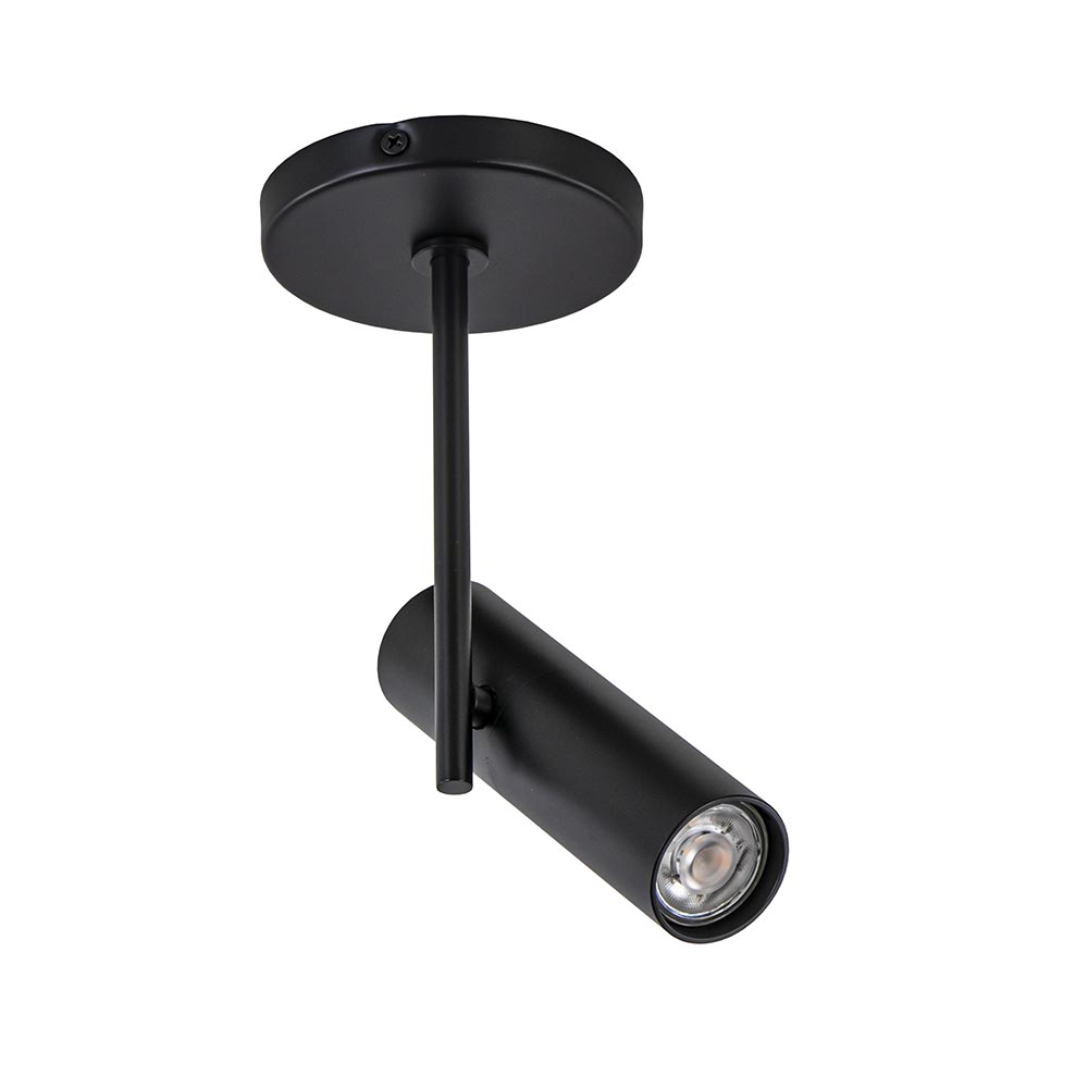 Plafondspot Trend enkel zwart gu10 mini