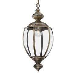 Klassieke hanglamp/ lantaarn brons