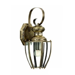Klassieke wandlamp lantaarn brons