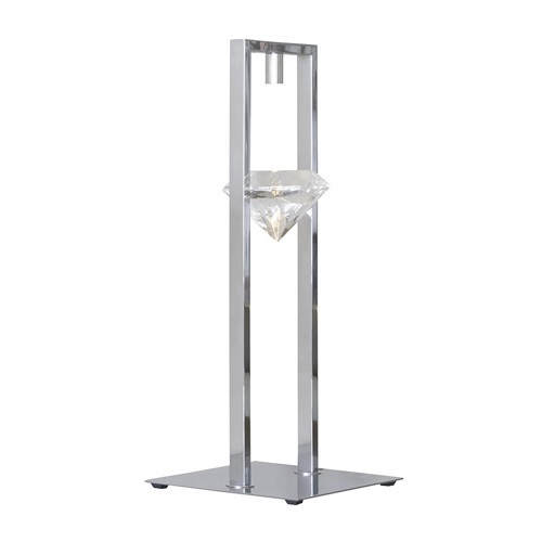 Tafellamp design chroom, kristal