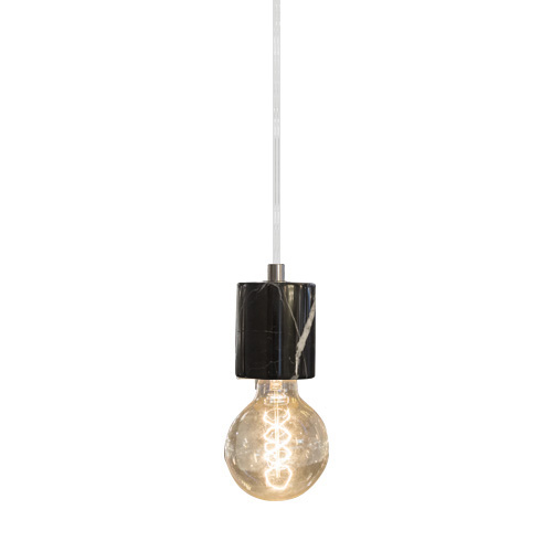 voor Stadscentrum hooi Trendy zwart marmeren pendel-hanglamp | Straluma