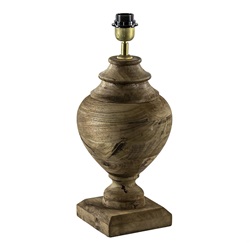 Massief houten lampvoet Milazzo met bronzen fitting
