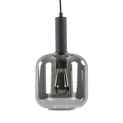 Moderne hanglamp Lekar zwart met smoke glas
