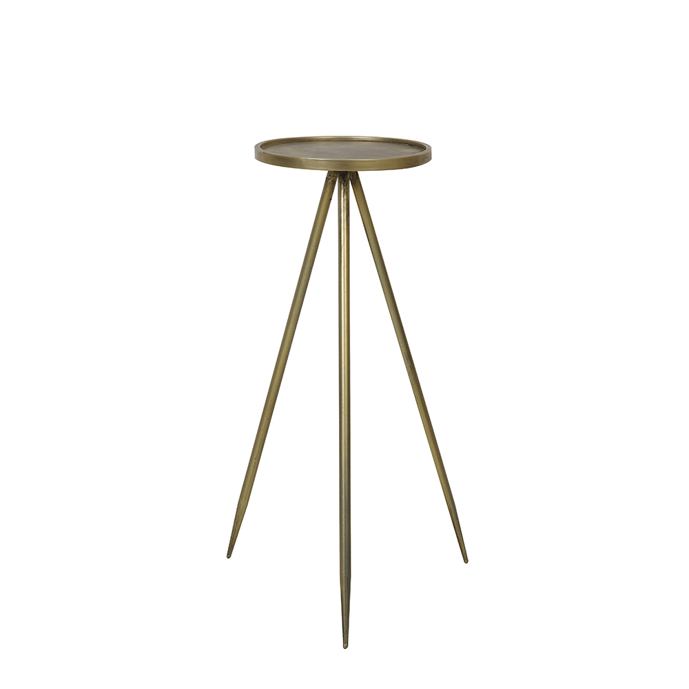 Bijzettafel Envira antiek goud Ø30x80.5 cm