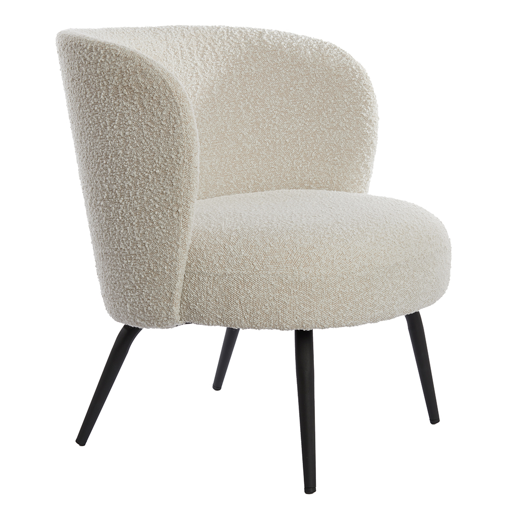 Light and Living stoel Dieyda créme met zwarte poot