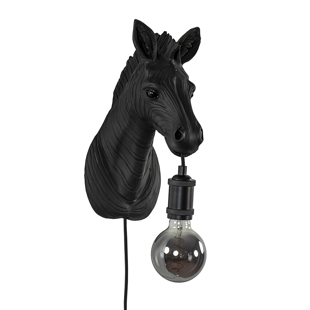 Light and Living wandlamp Zebra mat zwart