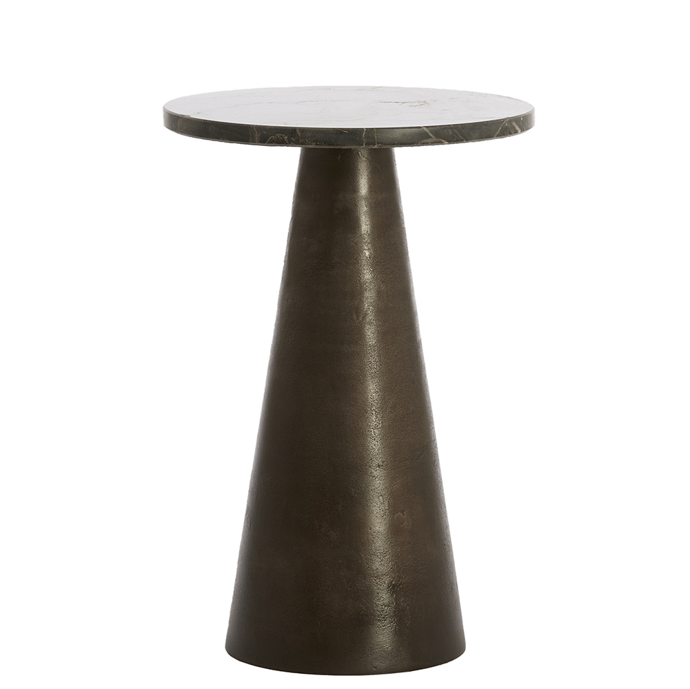 Light and Living bijzettafel Ynez bruin marmer 36x51 cm