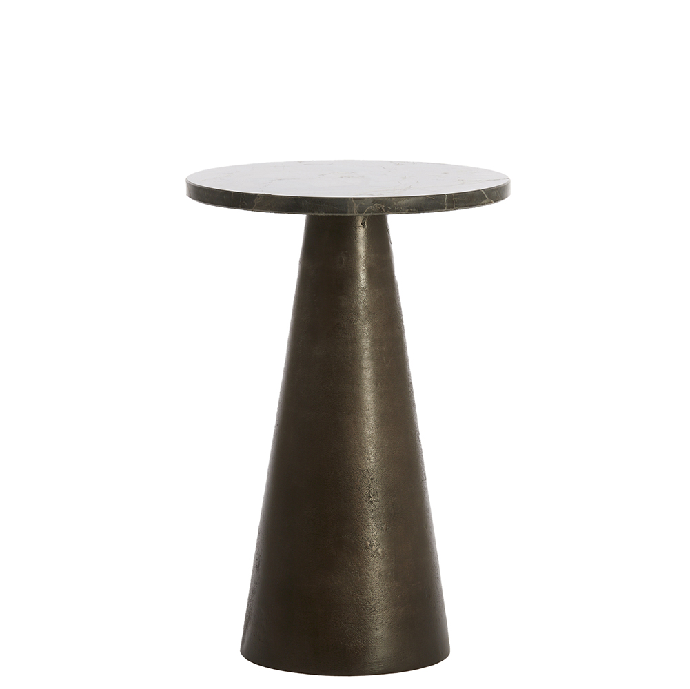 Light and Living bijzettafel Ynez bruin marmer 29x43 cm