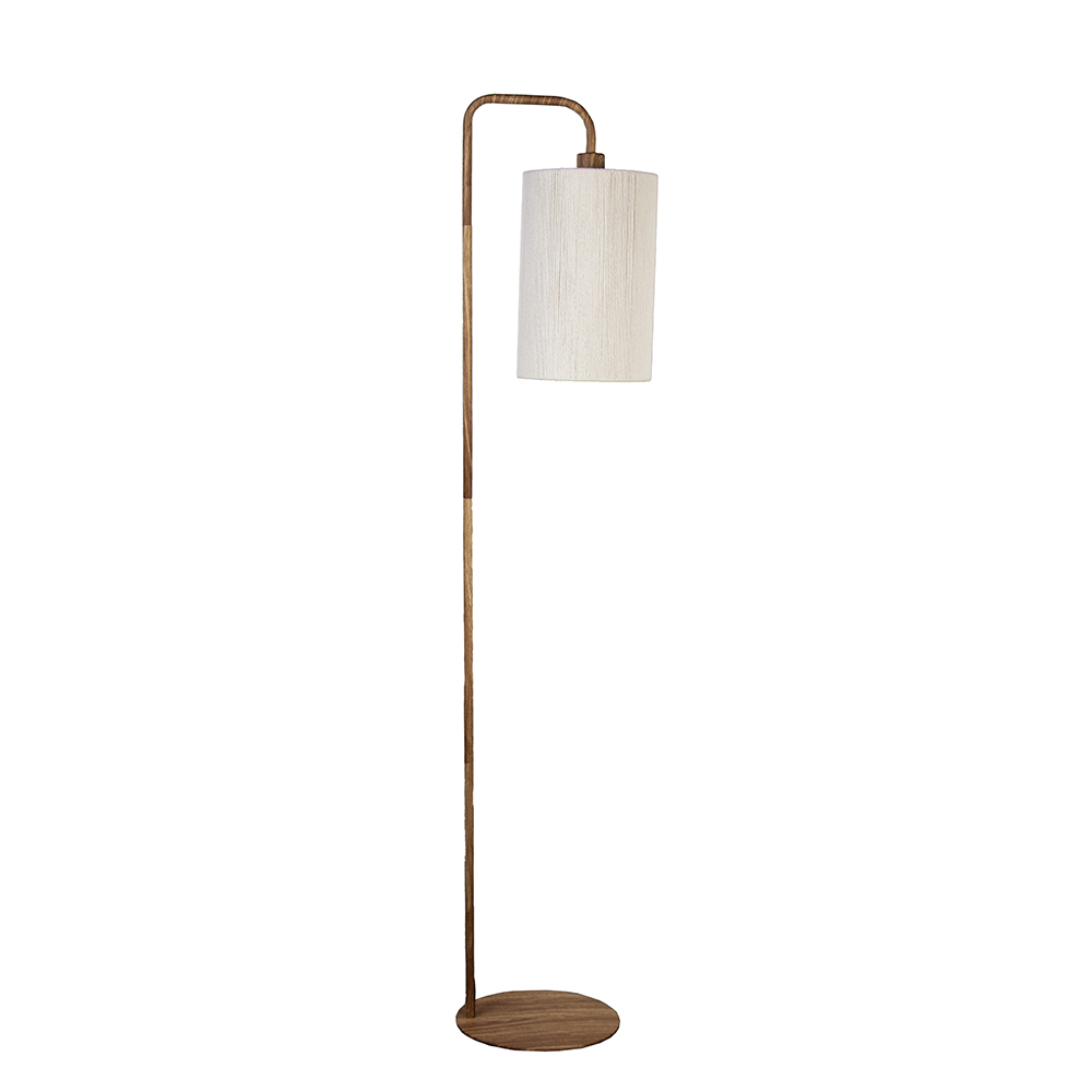 Vloerlamp - Hout/wit