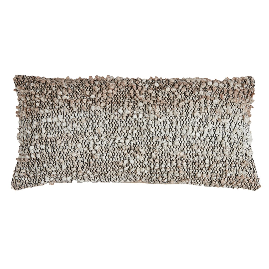 Light&living kussen in boucle bruin/creme