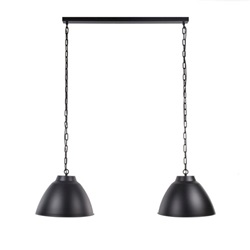 Zwarte eettafel hanglamp 2-lichts