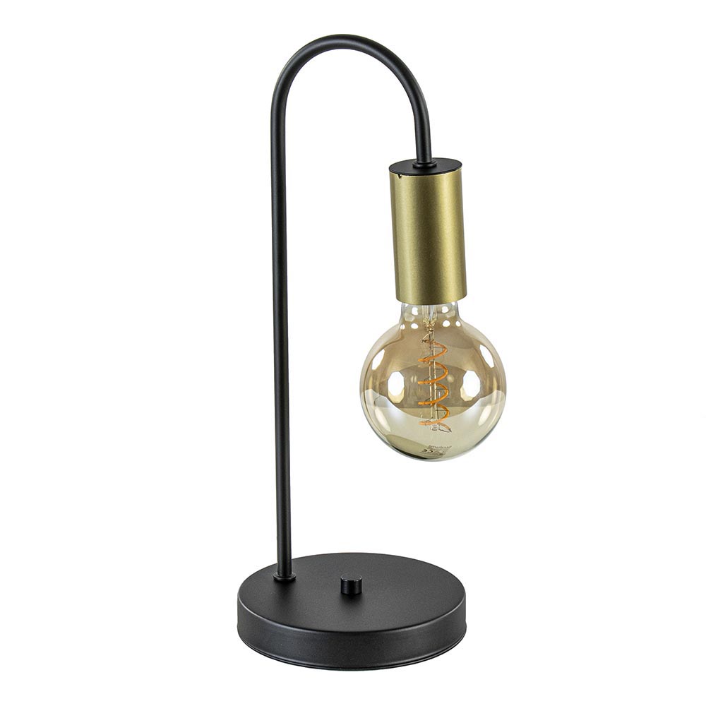 Trendy tafellamp zwart met goud | Straluma