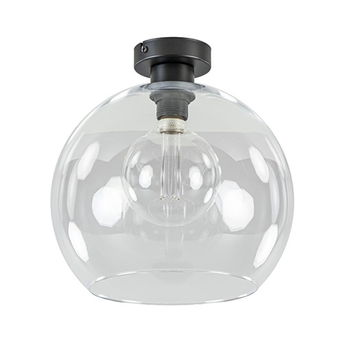 Globe plafondlamp helder glas 30 cm