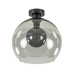 Plafondlamp globe smoke glas 30cm