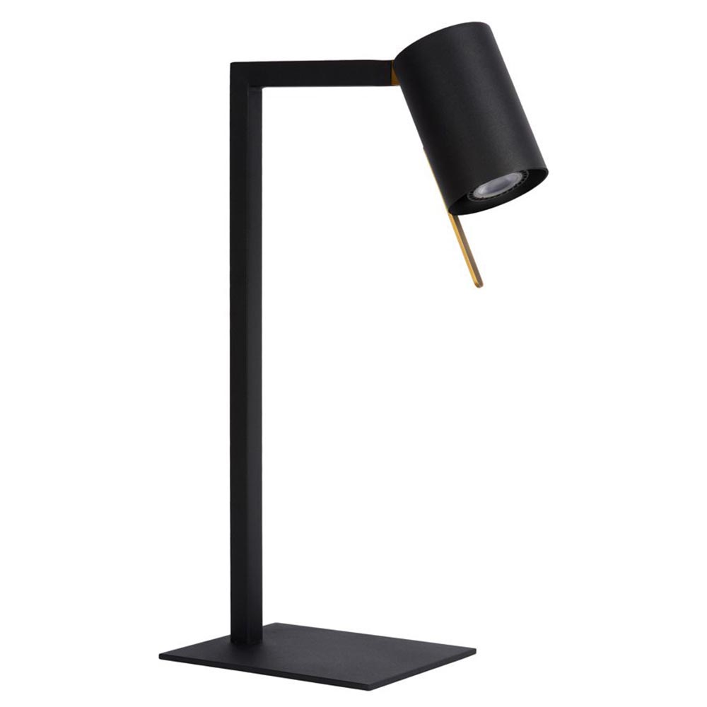 medaillewinnaar Hechting Lounge Moderne tafellamp met verstelbare kap zwart/brons | Straluma