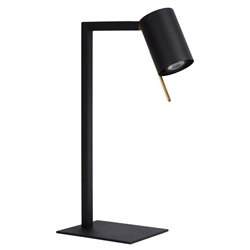 Moderne tafellamp met verstelbare kap zwart/brons
