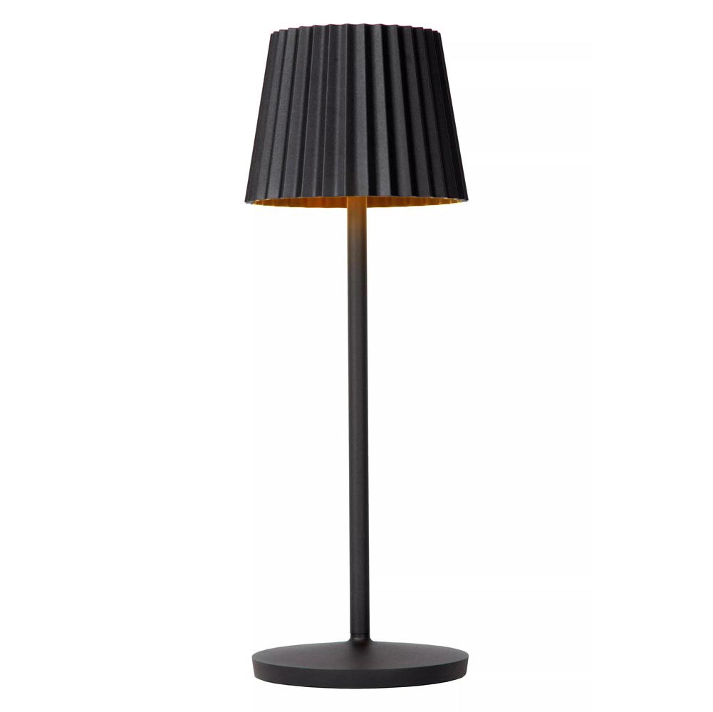 Twisted Geurig Roos Oplaadbare tafellamp inclusief dimbaar LED zwart IP54 | Straluma