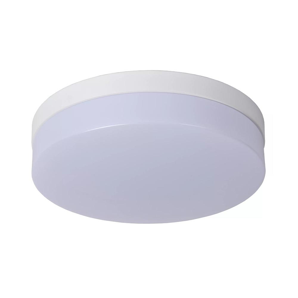 Witte LED plafondlamp IP44 met bewegingssensor