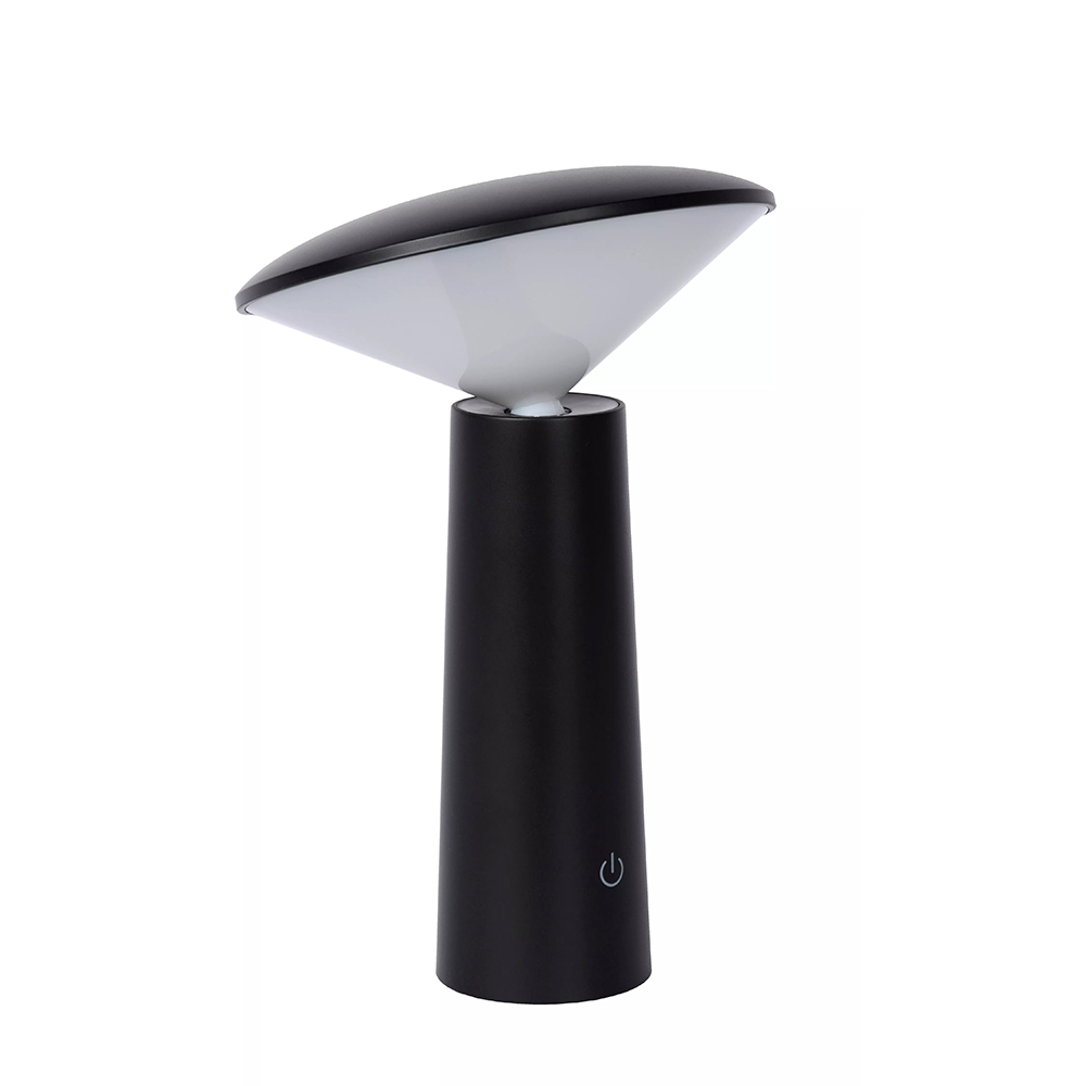 Oplaadbare tafellamp zwart IP44